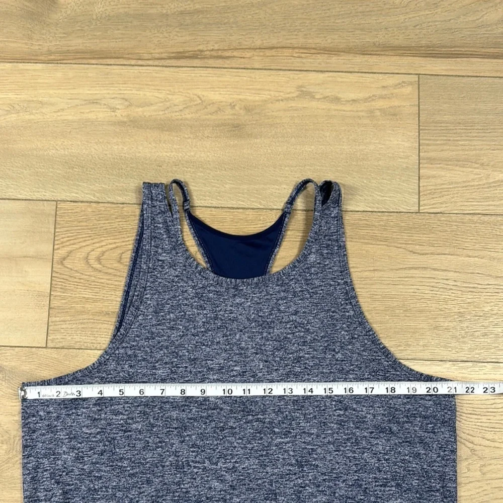 Nike Women’s Studio Cutout Heathered Blue Dri-Fit Tank Top